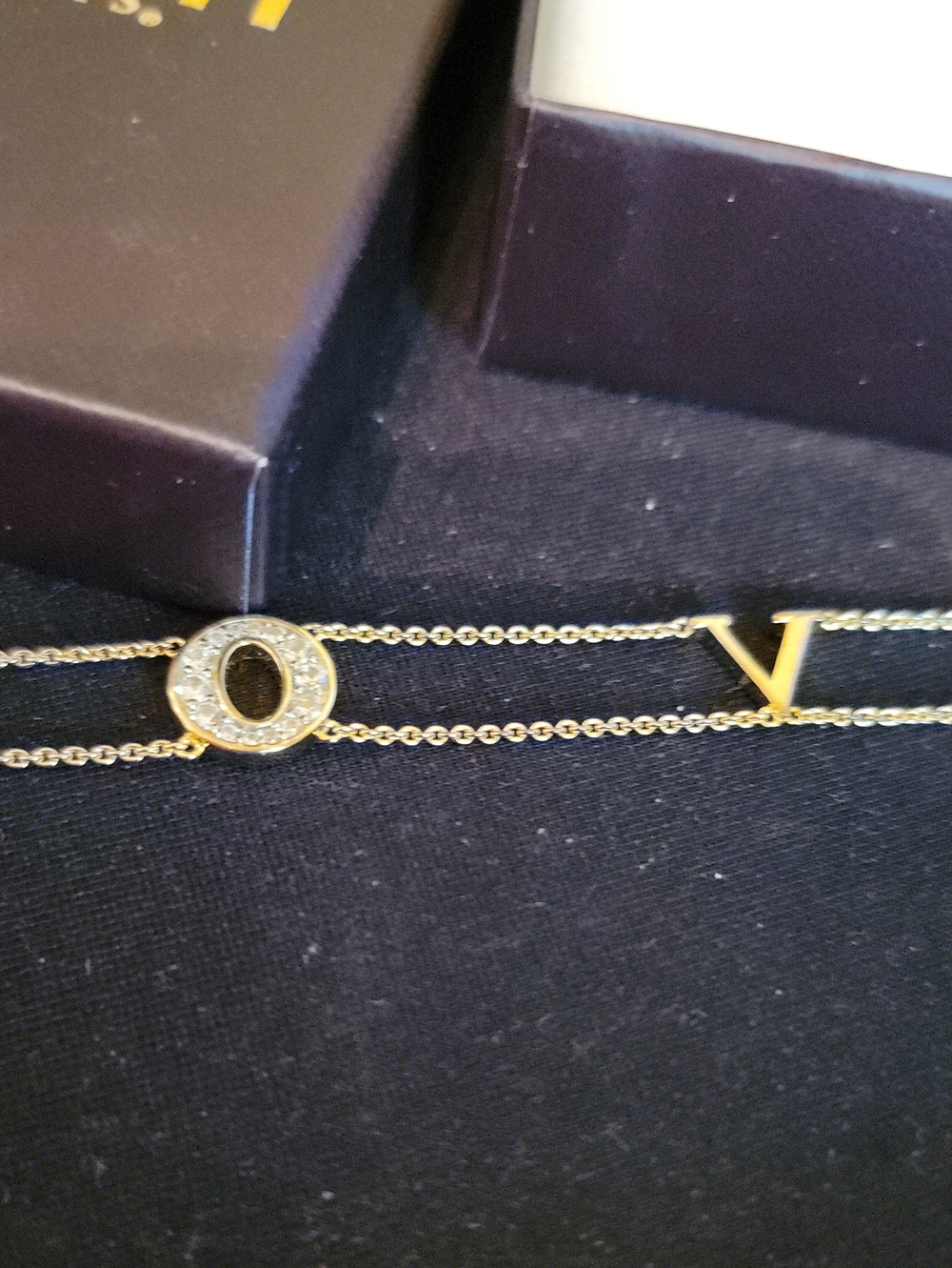 Petra Azar 925 Gold-Plated 'LOVE' Bracelet - Picture 4 of 10